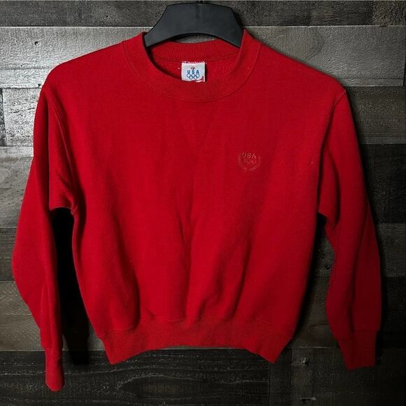 VTG USA Olympics Kids Crewneck Pullover Medium - Picture 1 of 3